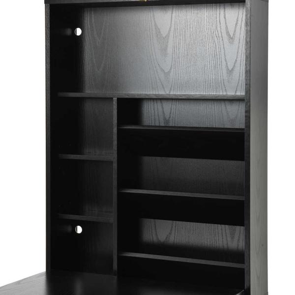 Tabela preta do computador de escritório domiciliário de Tomile da placa da melamina 36lbs com estante