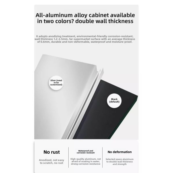 High Quality Smart LED Bathroom Vanity Storage Mirror Modern Design Defogging Feature Wall-Mounted for Hotels Apartments Villas