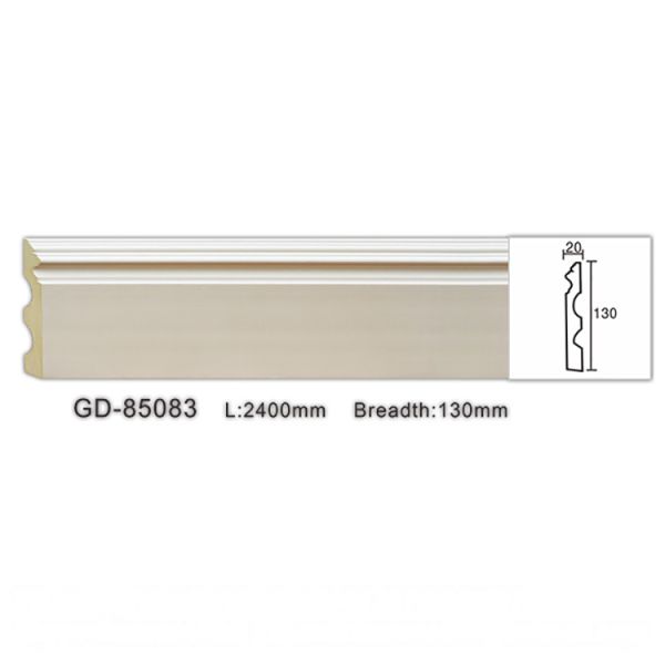 GD-85083 Customizable PU Wall Skirting Mouldings | Flexible Polyurethane Base Trim for Interior Decoration