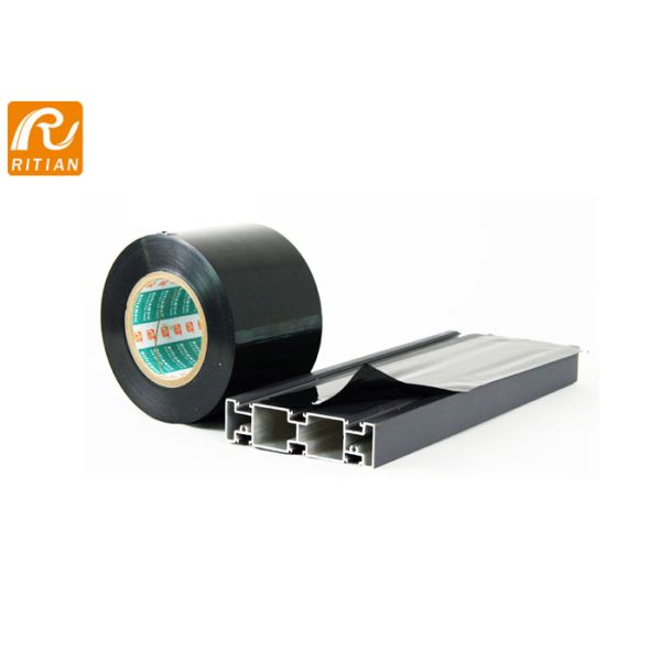 Black PE Aluminium Protective Film Upvc Profile Tape 100 Mic Anti UV For 6 Months