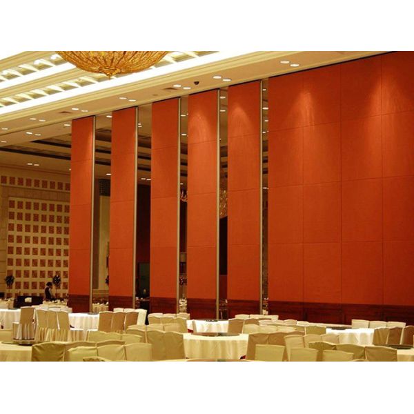 Office 130mm Operable Wall Sliding Room Divider With POM Hanging Wheels