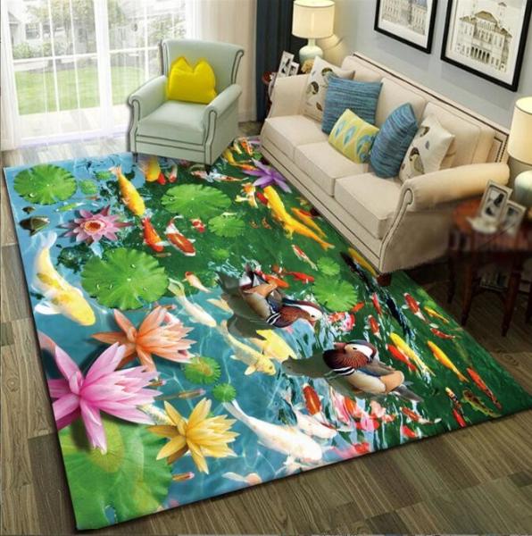 3D Printing Sea World Blending Crystal Velvet Living Room Floor Carpets 120*160cm