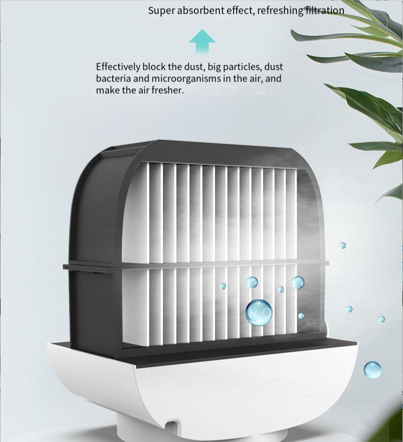 166*152*145mm Mini Air Conditioner Humidification USB Fan Perfect for Office and Home