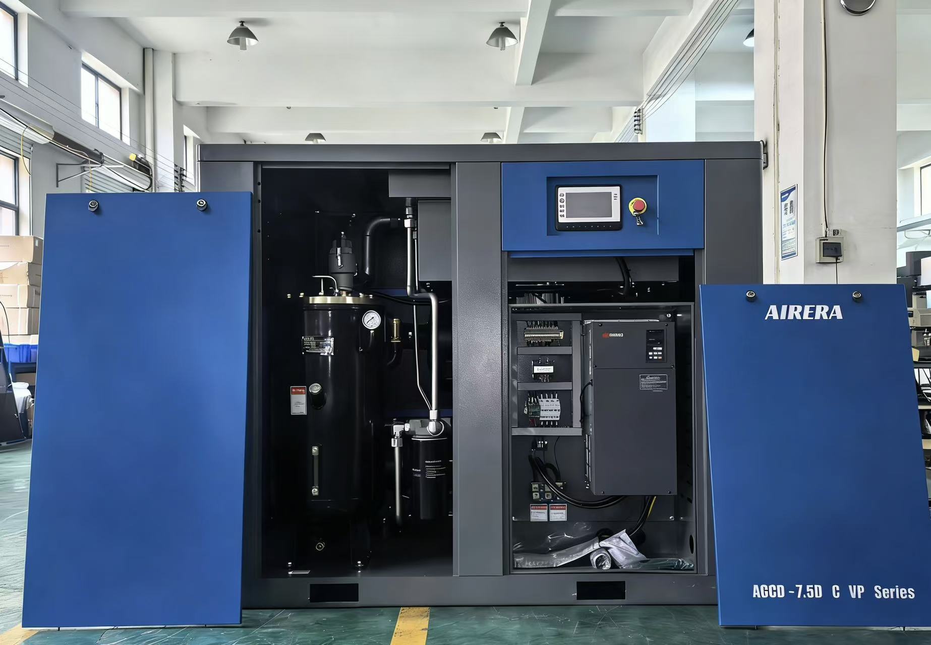 7.5KW VSD 0.8-1.3MPa oil inject screw compressor