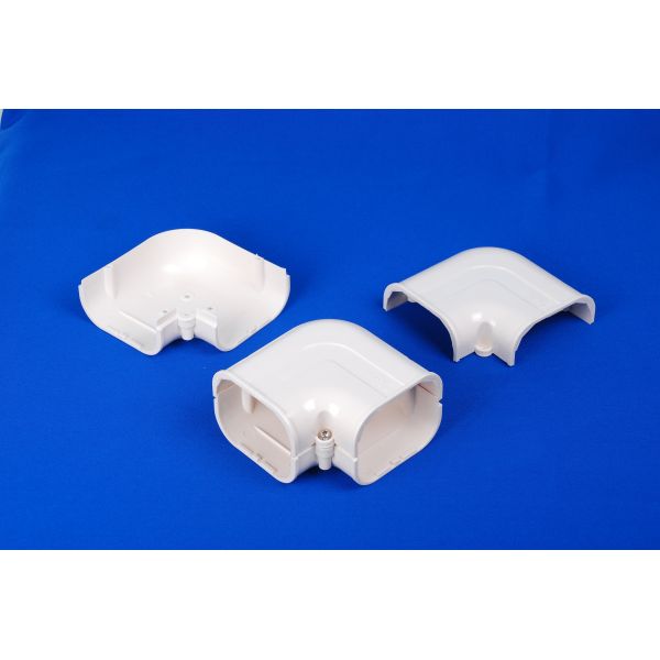 130mm AC Duct Kits Air Conditioner Pipe Cover Fitting PVC Plane Corner