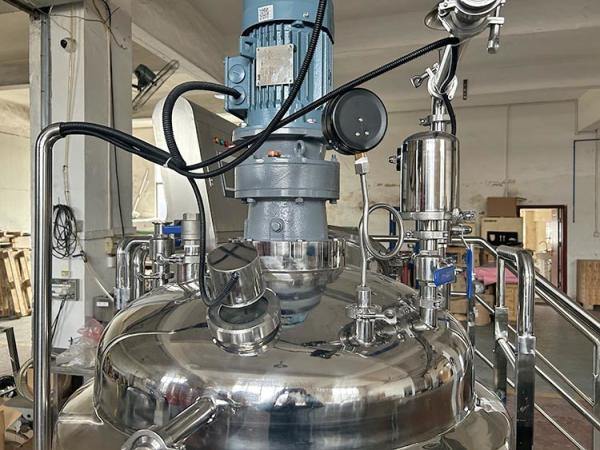 300L Vacuum Emulsifier Mixer Customized Mixing And Heating Tank With Flowmeter