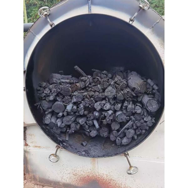 Horizontal Wood Log Carbonization Stove , Bamboo Charcoal Carbonizer Furnace Oven