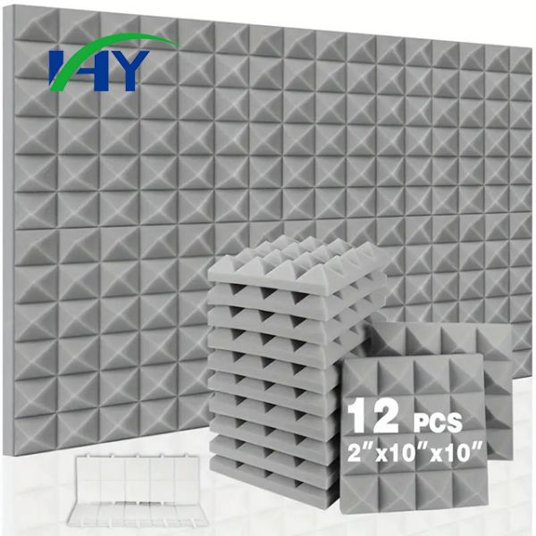 Fire Retardant Acoustic Foam Panels Wholesale PET Self Adhesive Wall Mount