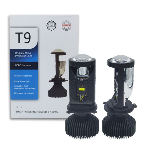 T9 LED Mini Projector Headlights 6500K IP65 Rating Bulbs For Cars And Bikes