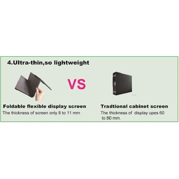 Portable Commercial Stage LED Screens Outdoor 24V Big Flexible Video Display Wall 12Kg / Sqm