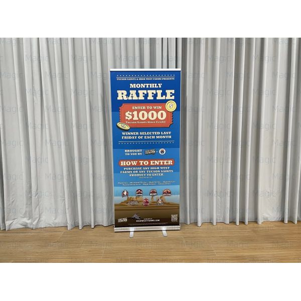 Aluminum Popup Graphic 85x200cm Retractable Banners For Trade Shows