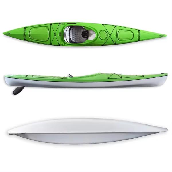 14'2 ST Thermoformed ABS Plastic Touring Sea Race Ocean Kayak Sit In Wholesale Single Ocean Kayak Canoe For Sea
