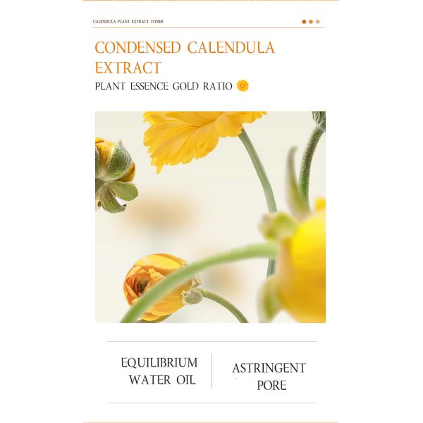 100% Pure Organic Water Hydrating Face Mist Brightening Moisturizing Petal Calendula Face Toner