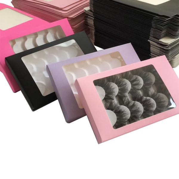 OEM Custom Eyelash Packaging Box , 10 Pairs Lash Paper Box For Cosmetic