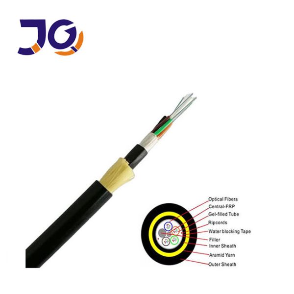 Fibra Optica 24 48 96 Hilos ADSS Span200m 48 96 144 Core Single/Double Jacket ADSS ASU Fiber Optic Cable