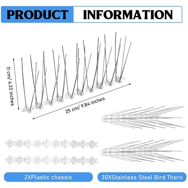 Птица нержавеющей стали Birdbarrier берет анти- на острие