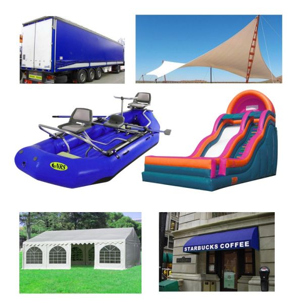 Покрытая ПВК прочность разрыва сверхмощного брезента винила высокая с отверстиями сваренными жарой