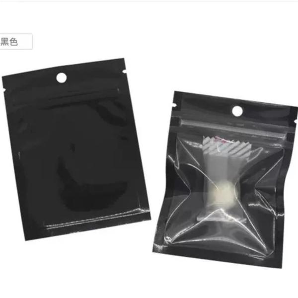 One Side Clear Food Bags Small Water Proof Zipper Reclosable Colorful Pouches Custom Printed Flat Bag