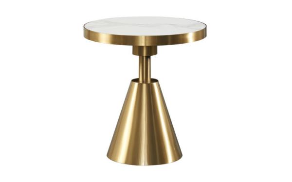 Foshan Furniture Stainless Steel Frame Coffee Table With White Marble Modern Design Living Room Coffee Table