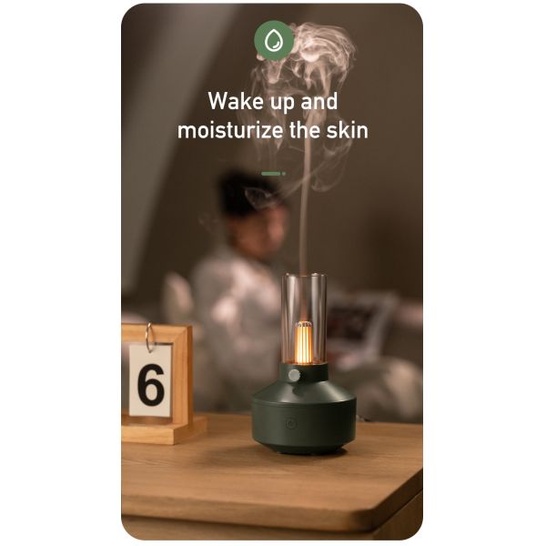 HOMEFISH Lámpara Vintage Máquina de aromaterapia de diseño retro Humidificador de habitación pequeña para la humidificación