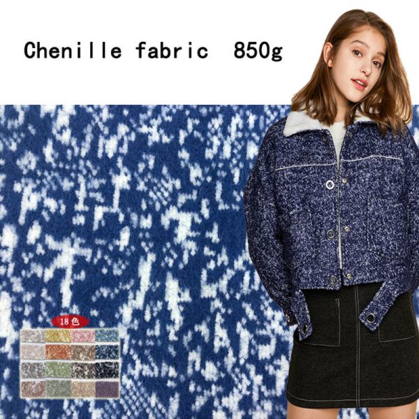 Medium Weight Tweed Clothing Fabric 850gsm Woven Tweed Fabric