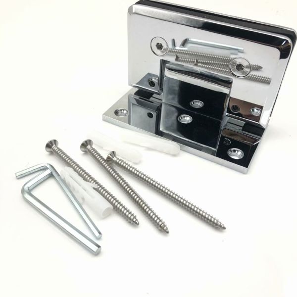 Длинноподъемные закаленные стеклянные петли 90 градусов хромная плита латунь стеклянный душ дверной петль