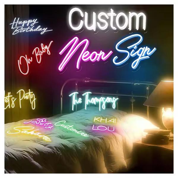 Yellow Orange Green Strip Light Source Acrylic Party Room Wedding Light Led Neon Sign