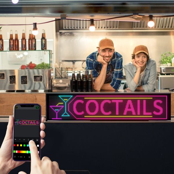 16*144 Pixel Indoor Fixed LED Screen , Flexible LED Matrix Display For -20°C- 60°C Environments