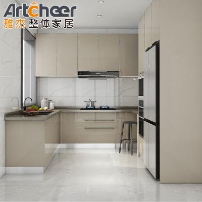 Complete Sets of Stainless Steel Wood Kitchen Cabinets for Customized Color Options