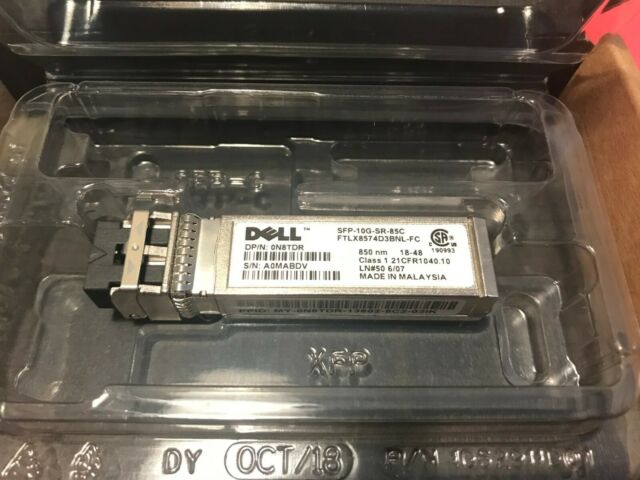 СТАРШИЙ 850nm 300m двухшпиндельный LC приемопередатчика SFP+ 10GbE 0N8TDR Dell
