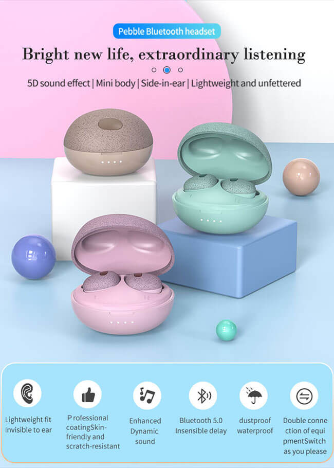 Наушники цвета мини IPX5 беспроводные Bluetooth Macaron