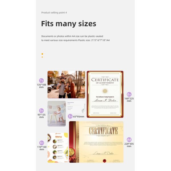 325*95*60 мм А4 настольный ламинировщик для офиса школы Маленькая фотобумажная ламинирующая машина