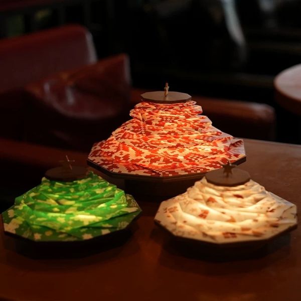 OEM Handmade Christmas Paper Lamp Home Decor 27.6cm IP20 Waterproof