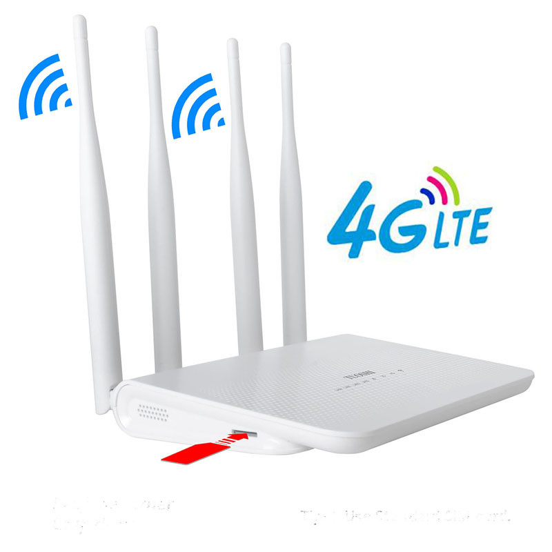 маршрутизатор 4LAN 2.4G 300Mbps CPE 3G 4G LTE беспроводной для домашнего НОУТБУКА ТВ камеры