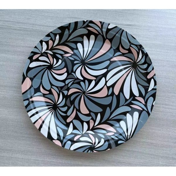 Customizable 7inch Paper Plate for Birthday Party Eco-Friendly Party Tableware 300GSM