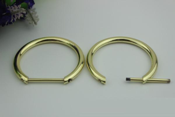 2018 Shiny gold big metal adjustable strap d buckle 30 mm for handbag