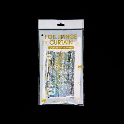 Лазерная фольга Френдж Рождественский Тинцель Занавес Фон для внутреннего / нару