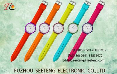 wholesale  Pu watch Round dial alloy case  quartz watch fashion watch pu strap Multicolor strap   custom LOGO Colorwatch