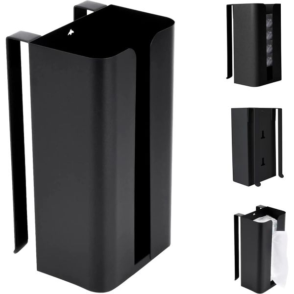 Подвесный чехол для тканей Черный Под шкаф Бумажная коробка держатель Кухонная дверь Решение для хранения