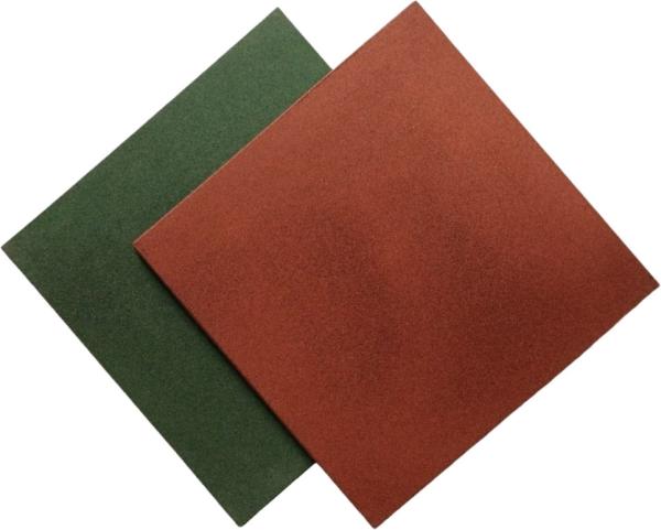 Square Outdoor Rubber Tiles Shock Absorption Playground Rubber Flooring 30mm Thickness