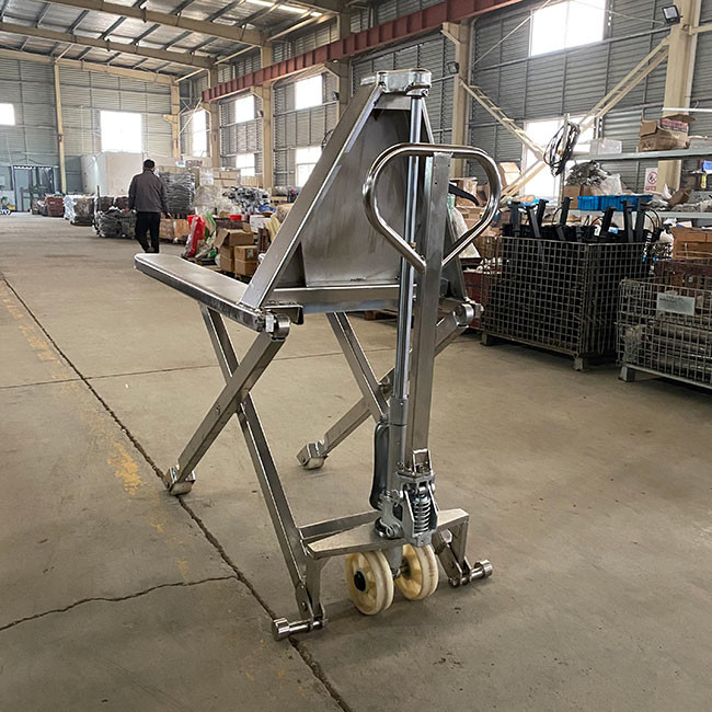 Двойное руководство поршеня Scissor таблицы подъема стальная длина 45.28in вилки Scissor тележка паллета подъема