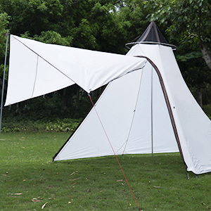 Outdoor Camping Retro Tent, Luxury Glamping Tent Waterproof Canvas Tents for Family Camping Outdoor Hunting Party
