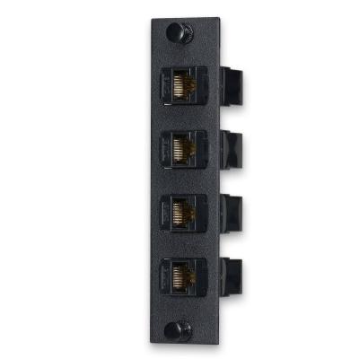 Placa de adaptador da fibra ótica de 4 posições com o trapézio do acoplador CAT6