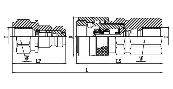 high pressure hydraulic quick couplings cb sp2s tf