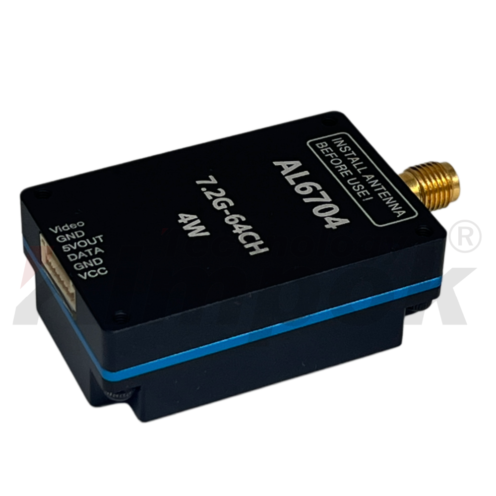 AL7204 6.1-7.2GHz 4W High-Power Wireless Video Data Transmitter Module | Long Range Wideband Transceiver