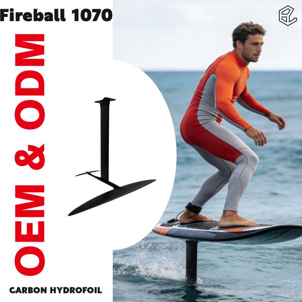 Fireball 1070 High Speed Carbon Hydrofoil Set with Ultra High Modulus Carbon Fiber and High Aspect Ratio for Downwind & Wing Foil
