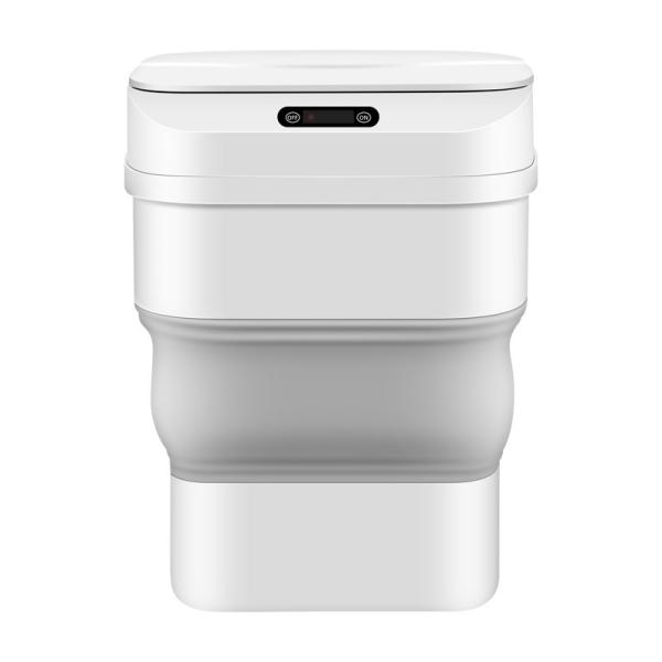 Factory Direct Sales New Foldable IPX5 Waterproof Rectangular Intelligent Electronic Plastic Sensor Trash Can