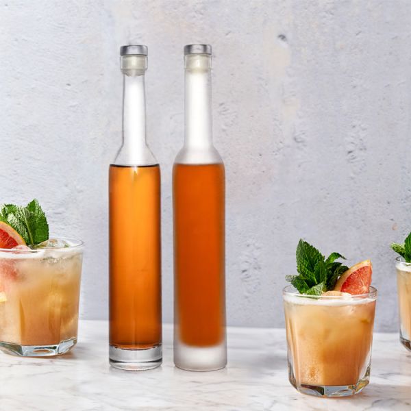 Manufacture Modern Simple Glass Bottle Whisky 350ml Tequila for Industrial Beverage