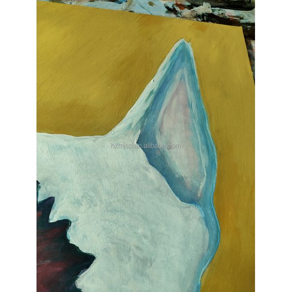 Hand Painted Modern Textured Canvas Colorful Oil Painting for Home Decor Medium Oil Print Method 6 Color