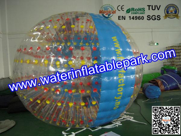 Rolling Human Zorb Ball Rental For Inflatable Aqua Park , Water Polo Ball